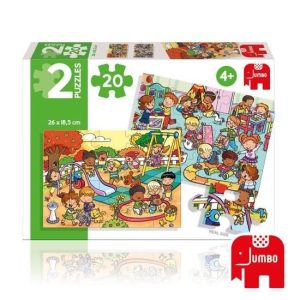 2 Puzzles 20 pièces – Aires de Jeux Parc et Crèche