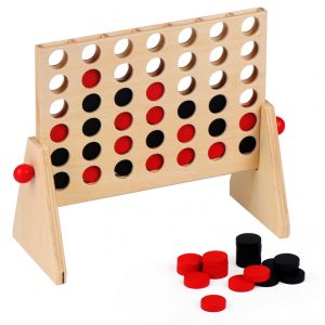 4 EN LIGNE Jeu de voyage en bois